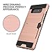 Vmini Samsung Galaxy Note 8 Case, Note 8 Shockproof Case with Slim Dual Layer Wallet Design and Card Slot Holder, Drawing Cover Design, Rose Gold