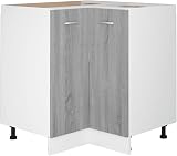 vidaXL Multi-Purpose Engineered Wood Kitchen Cabinet Grey Sonoma 75.5x75.5x81.5
