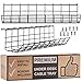 Under Desk Cable Management Tray - Cable Organizer for Wire Management. Metal Wire Cable Tray for Office and Home (Black 2 Pack) primary