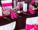 SPRINGROSE Fuschia-Hot Pink Wedding Satin Chair Sashes(Set of 10). These are a Wonderful Decoration for Your Chairs. Be Sure and Add Them to Your List of Party Supplies.