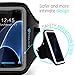 Galaxy S7 Edge Armband: Stalion® Sports Running & Exercise Gym Sportband (Jet Black) Water Resistant + Sweat Proof + Key Holder + ID/Credit Card/Money Holder