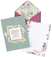 Christian Art Gifts Writing Paper & Envelope Stationery Set for Women: May His Face Shine Upon Yo...