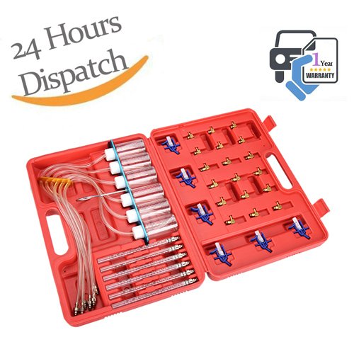 Diesel Injector Flow Test Tool Kit 24 pcs Common Rail Adaptor Fuel Tester Set From Dromedary - Thumbnail 7