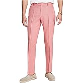 Tommy Hilfiger Mens Classic fit Dress Pants 40/30 Red Solid Linen