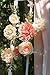 Ling's Moment Paper Flower Decorations(14''-6'' Assorted), Handcrafted 3D Large Crepe Paper Dahlia Rose Peony Set of 7 for Wall Nursery Wedding Backrop Bridal Shower Centerpiece Monogram(Coral Ombre)