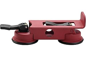 Double Gripper Wood Floor Suction Cup Narrow Version Heavy Duty Carbon Steel Construction for Tight Space Under 8cm Hardwood 