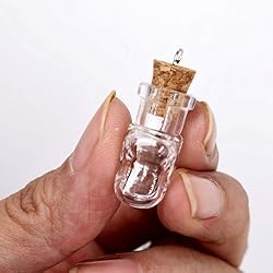 MIGK 24pcs Small Mini Glass Jars Bottles with Cork