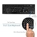 Macally Wireless Keyboard and Mouse Combo, 2.4G Full Size Wireless Mouse and Keyboard Combo for PC, Desktop, Laptop, Notebook, ChromeBook - Ultra Slim Cordless Computer Keyboard Mouse Set