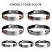 Personalized Engraved Stainless Steel Rubber Bracelet for Men Women Kids DIY Custom Name Date ID Bracelet (Black)