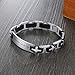 Lam Hub Fong Personalized Mens Engraved Bracelets Free Engraving Stainless Steel Name Bar Wrist ID Bracelet for Men (Cross Design)