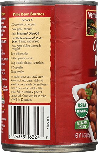 Westbrae Natural Organic Pinto Beans, 15 Ounce