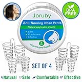 Joruby Upgraded Advanced 2-in-1 Anti Snoring and Air Purifier Sleeping Breath Aid Nose Clip Snore Stopper to Ease Breathing Snoring,Natural and Comfortable Sleep (Clear-Set of 4)