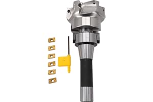 400R 80mm Face End Mill CNC Cutter for R8 FMB27 Arbor, APMT1604 Carbide Inserts, T15 Wrench for Machining Centers