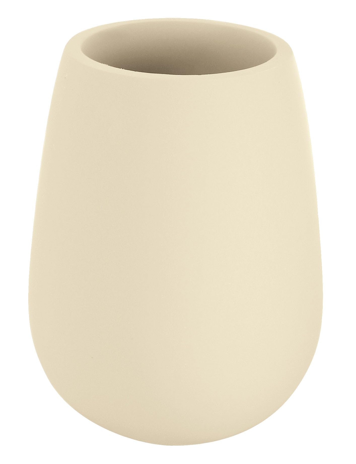 Kleine Wolke Drip Toothbrush Beaker Accessories Sand Beige Polyresin