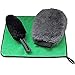 Onetrack Me Motorcycle Detailing Cleaning Kit - 3 Car Cleaning Tools - Pure Wool Wheel Wash Brush Wool Wash Mitt Microfiber Wash Cloth Scratch Free Automotive Motorcycle Washing Detailing Pack