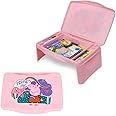 Peppa Pig Kids Lap Desk with Storage - Folding Lid and Collapsible Design - Portable for Travel or use in Bed at Home - Great for Writing, Reading or Other School Activities