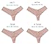 titivate women Sexy Thong Panty Bow Lace Underwear Pack Of 5 (XL)