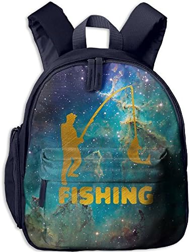 GOLD Fishing School Backpacks For Boys Girls Cute Bookbag Outdoor Daypack Colorkey