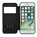 Nouske Swipe Case for iPhone 7 Plus iPhone 8 Plus with Stand/Window View/Magnetic Closing/TPU Bumper/Flip Full Cover Black