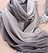 K-ELewon Silk Scarf Gradient Colors Scarves 100% silk Long Lightweight Sunscreen Shawls for Women (A-Gray&White)