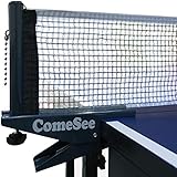 Comesee Ping Pong Net Set Table Tennis Table Post Professional Spring Activated Clamp with Net Clip Insert, 1.2 Inch Width Grip Holder, Tension and Height Adjustable Easy Set Up (Navy)