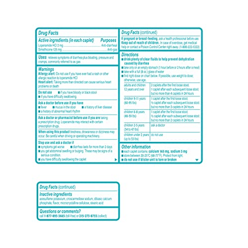 Imodium MultiSymptom Relief Caplets with Loperamide Hydrochloride and