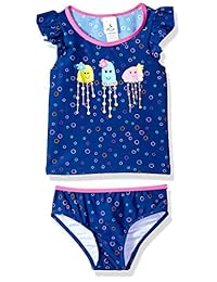 Conjunto de traje de baño para niñas KIKO & MAX con camisa de natación de manga corta Rashguard