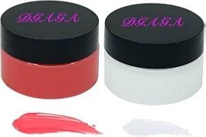 DGAGA 2 Jar of Chalk Paste,White Chalk Paste Paint for Stencils,Red Fabric Ink,Self Adhesive Silk Screen Stencil Paste,Chalkboard Paste for Wood,Canvas,Paper,Art Craft Permanent,Home Decor