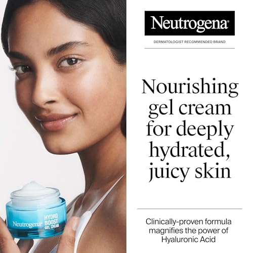 NEUTROGENA HYDRO BOOST GEL CREAM FRAGRANCE FREE, HYALURONIC ACID FACIAL MOISTURIZER FOR NORMAL TO DRY SKIN, DELIVERS HYDRATION FOR NOURISHED, DEWY SKIN, 1.7 FL. OZ