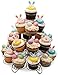 Cupcake Stand or Cupcake Holder for Parties, a 4 Tier Reusable Metal Cupcake Tower for 23 Cupcakes and Dessert