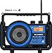 Sangean BB-100SE AM/FM/BLUETOOTH/Aux-in/Ultra Rugged Rechargeable Digital Tuning Radio (Black/Blue) Special Edition