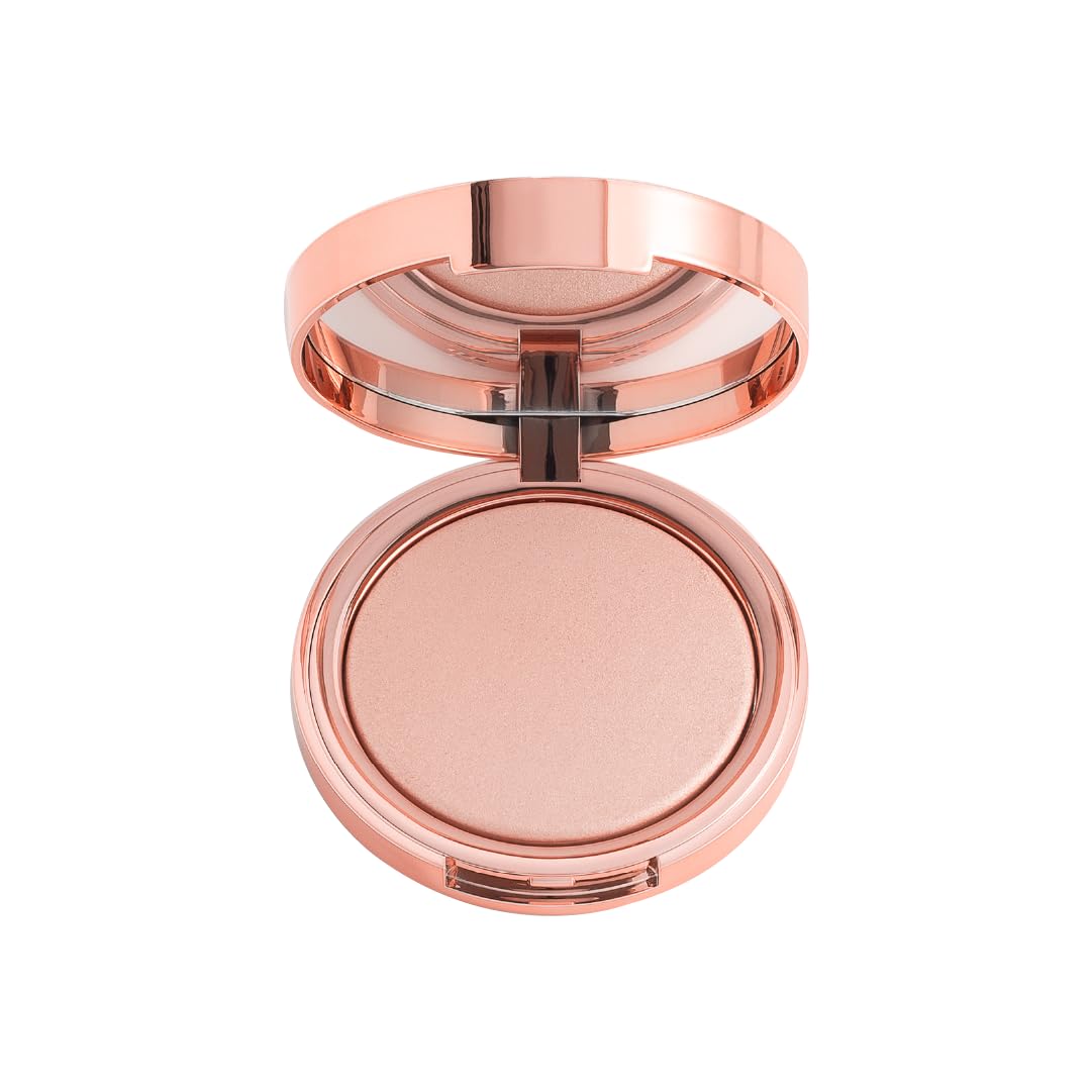 Bellamianta Halo Highlighter Face Makeup Powder, Multidimensional Glow, Face & Body Use, Radiant, Luminous Effect, Vegan, Aura, 70g