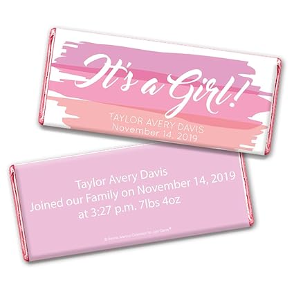 hershey bars for girl baby shower