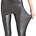 VAMEI Faux Leather Leggings Sexy Women Waist Shiny Pants