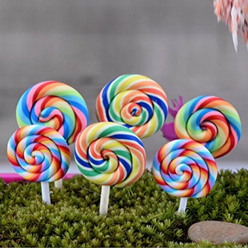Miniature Fairy Garden Lollipop Ornament Dollhouse Plant Pot Figurine DIY Outdoor Decor Home Decoration