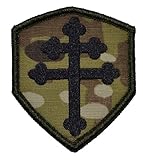 Cross of Lorraine Crusader's Cross 3x2.5 Shield Morale Patch - Multicam
