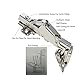 Gobrico Concealed Kitchen Cabinet Door Hinges 165 Degree Soft Closing Frameless Mounting Full Overlay--2 Pieces(1Pair)