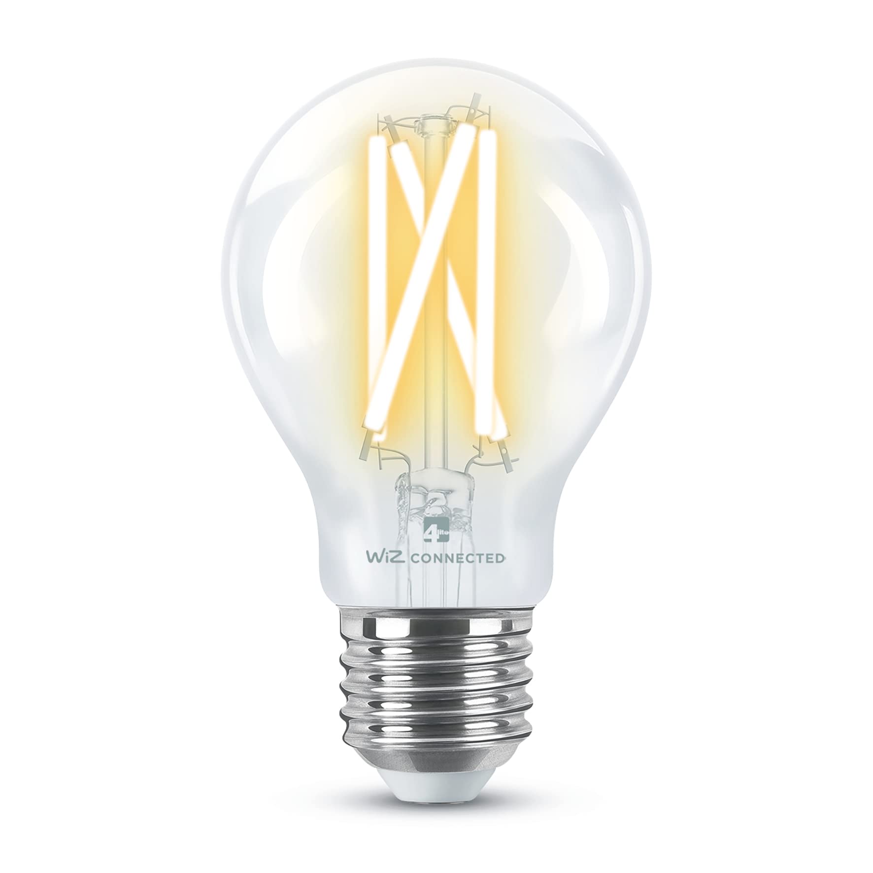4lite Smart A60 E27 Clear Filament LED Bulb (8W) Dimmable 850Lm 2700-6500K Tuneable White, Wi-Fi/Bluetooth Controlled with Screw Fitting - 4l1/8008 โ image 1