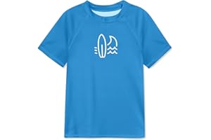BesserBay Boy's UV Sun Protection Short Sleeve Quick-Dry Crewneck Rash Guard Shirt 3-14 Years