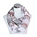 Lucky Leaf Women Large Lightweight Cozy Infinity Loop Scarf Chevron Zig Zag Print (Grey)