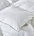 Luxury King Size White Goose Feather Down Comforter,All Seasons Duvet Insert 600 Thread Count Soft 100% Organic Cotton Cover Down Proof,Medium Warth Cozy Duvet with 8 Corner Tabs