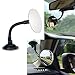 Suction Cup Car Baby Mirror, Ampper Adjustabe Long Arm HD Glass Convex Wide Angle Interior Rearview Baby Rear Facing Mirror (Frameless Round, 3.35