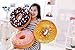 ChezMax Round Doughnut Donut Seat Back Stuffed Cushion Insert Filler Filling Throw Pillow Plush Play Toy Doll for Staycation Sofa Watching TV in-Bed Reading Mango Muffin 16 X 16''