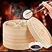 JefreyF Baking & Pastry Tools – Cooking Steamer Kitchen Tools with 1 cage 1 Cover Kitchen Cookware Fish Dim Sum Rice Cookware Bamboo Steamer Set 40 1 PCsthumb 1