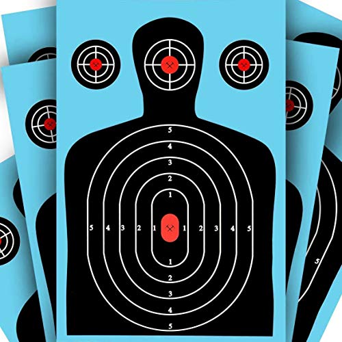 MqbY Horseback Riding 10pack Shooting Targets 1218 inch Silhouette Poor Splatter Reactive Paper Targets Fluorescent Rifle Pistol Airsoft Pellet Gun