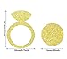FECEDY Glittery Gold Ring Confetti for Wedding Bachelorette Party Decoration 200pcs/pack