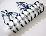 lot 10 LARGE Hamsa Evil Eye Blue STRING Kabbalah Bracelets Lucky Charm Jewelry