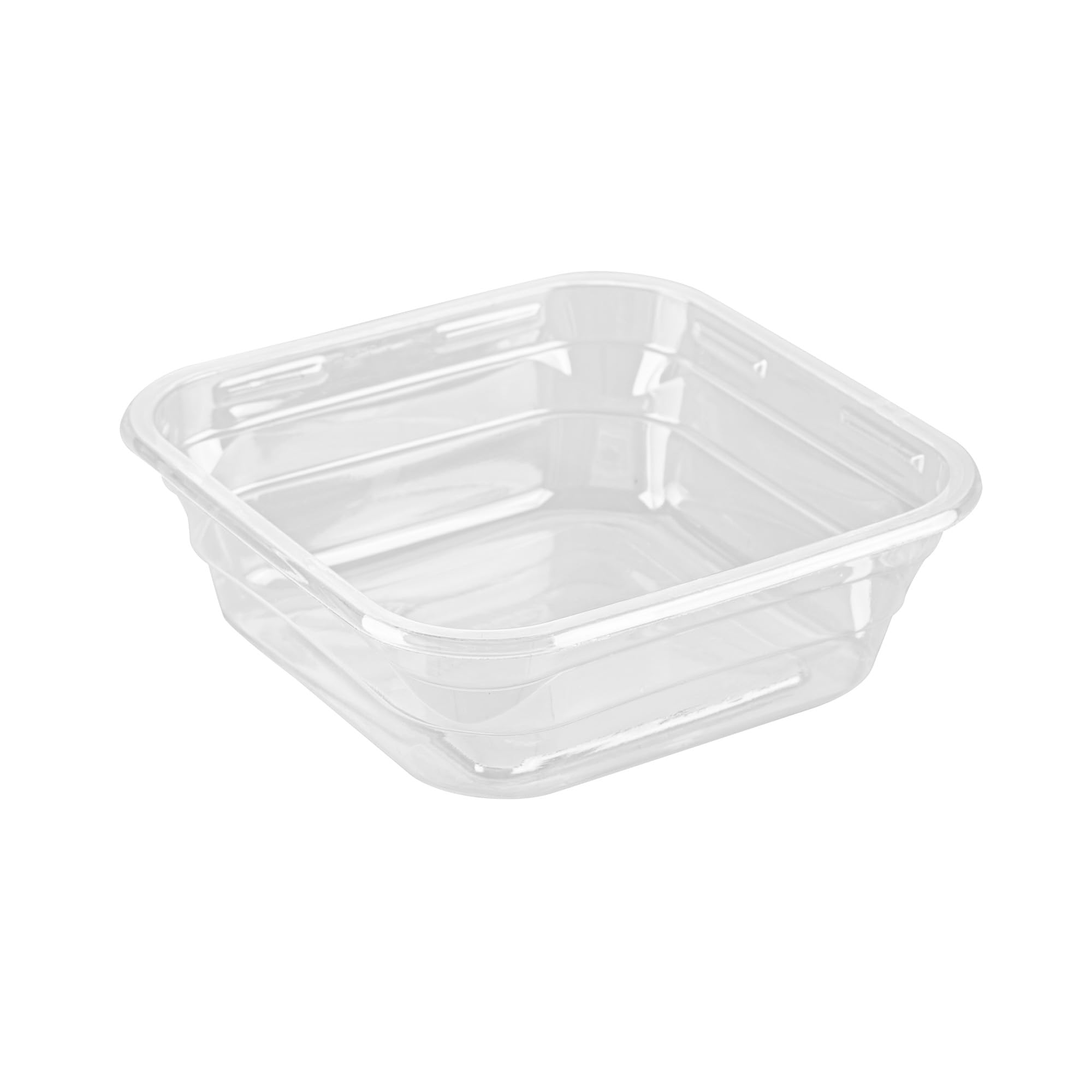 Photo 1 of ***MINOR DAMAGES ( CRACKED LIDS TO SOME CONTAINERS)*** Restaurantware Deli Container 50 Pack of 8 oz Square Disposable Plastic Food Container Leak-Resistant Cold Snack Box Clear