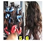 Homegifts Hairstyle Foam Curler Tool Spiral Hair Bendable Foam Curler Rollers 10pieces/pack -Twist Curls Flex Rods- Random Color