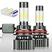 Zdatt 12000LM 9004 HB1 LED Headlight Bulbs Conversion Kits Super Bright 100W High Low Beam 360 Degree(4 Sides) Lighting Lamps for Car Light Replacement-3000K Yellow/6000K Cool White/8000K Blue(2 Pack)